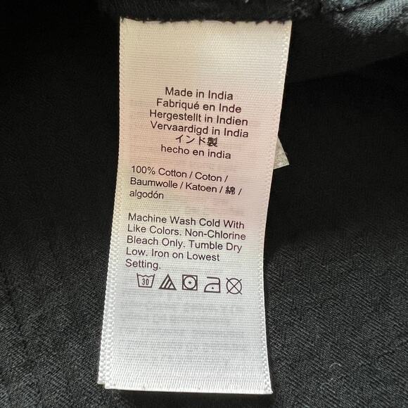 J Crew Airy Gauze Button Up Shirt Womens Size 3X Black Sheer CI257 - Picture 7 of 9